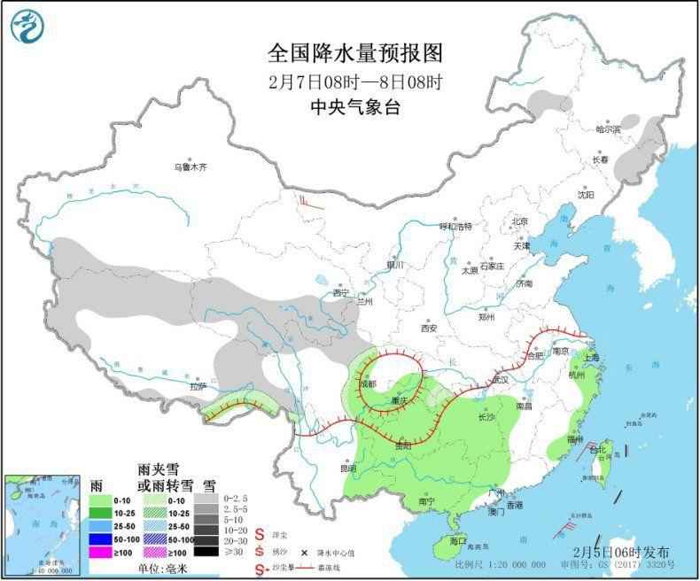 江南华南等地将有较强降水 安徽江苏等多地有大雾